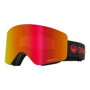 DRAGON R1 OTG Spyder Black Red/Lumalens Red Ion/Lumalens Light Rose Snow Goggles with Bonus Lens (DRG1696331604)