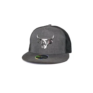 LOST CALF Iron Grey/Black Flat Cap (LCF00008)