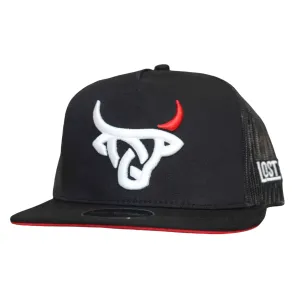 LOST CALF Buck Black Flat Cap (LCF00038)