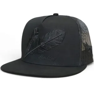 LOST CALF Blackout Tribe Black Flat Cap (LCF00035)