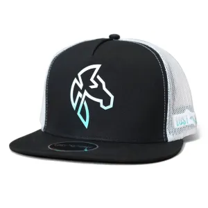 LOST CALF Horse Moro Black/White Flat Cap (LCF00111)