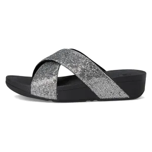FITFLOP Lulu Silver Glitterball Cross Slides (IG2-011)