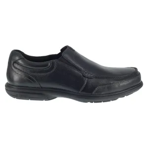 FLORSHEIM Men's Loedin FE2020 Black Steel Toe Slip-On Oxford Shoes (FE2020)
