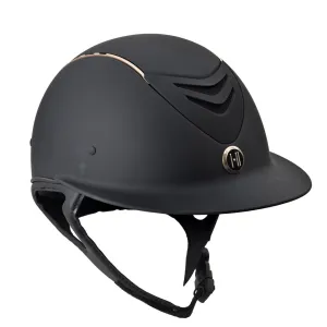 ONE K Defender Avance Wide Brim Rose Gold Stripe Helmet (470668BKMRG)