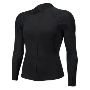 O'NEILL Women's HyperFreak 2mm FZ Black/Black Jacket (5563-A00)