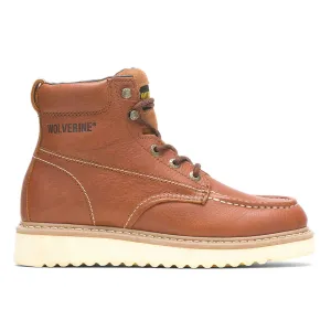 WOLVERINE Men's Moc-Toe Steel-Toe EH 6in Tan Work Boots (W08289)