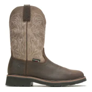 WOLVERINE Men's Rancher Waterproof Steel-Toe Dark Taupe Work Wellington Boots (W221030)