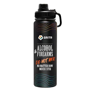 GRITR 24 oz/710 ml Stainless Steel Double Wall Vacuum Insulated Water Bottle
