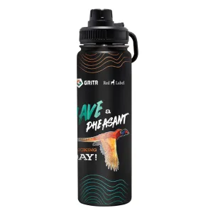 GRITR 24 oz/710 ml Stainless Steel Double Wall Vacuum Insulated Water Bottle