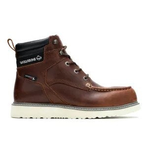 WOLVERINE Men's Trade Wedge 6in Moc-Toe Steel-Toe Work Boots (W2311)