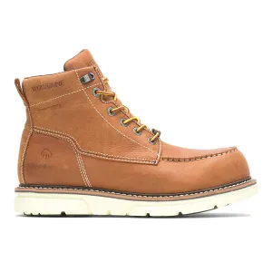 WOLVERINE Men's I-90 DuraShocks Moc Toe CarbonMAX 6in Tan Work Boots (W201097)
