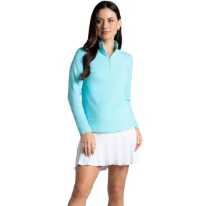 IBKUL Women's Solid Long Sleeve Mock Neck Top (80000)
