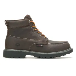 WOLVERINE Men's Floorhand Moc Toe 6in Dark Coffee Work Boots (W230025)