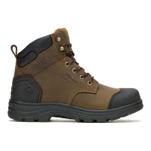 WOLVERINE Men's Carlsbad Cap-Toe 6in Brown Work Boots (W240055)