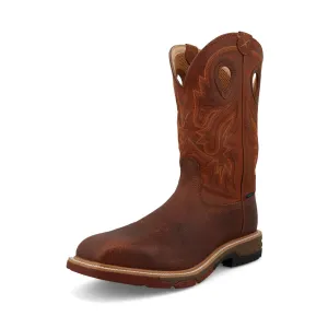 TWISTED X Men's 12in Western Ginger/Rust Work Boots (MXBNW10)