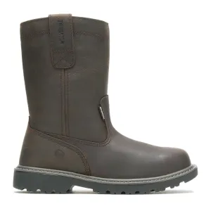 WOLVERINE Men's Floorhand Waterproof 10in Wellington Dark Brown Work Boots (W10682)