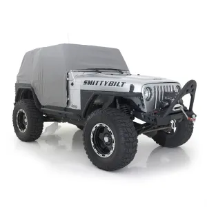 SMITTYBILT 92-06 Wrangler YJ/TJ Water-Resistant Gray Cab Cover W/Door Flaps (1061)