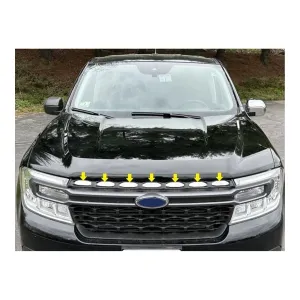 QAA 7-Piece Stainless Steel Top Grille Insert Trim Fits Ford Maverick 2022-2024 (SG62310)