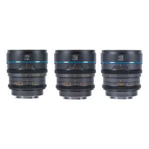 SIRUI Nightwalker Series 24/35/55mm Black T1.2 Cine Lens Set