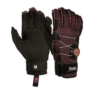 RADAR Women's Lyric-A BOA Black/Pink Ariaprene Inside-Out Gloves