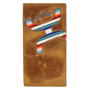 HOOEY Original Tan with Sunset Serape Print Rodeo Wallet (HW013-TNSP)