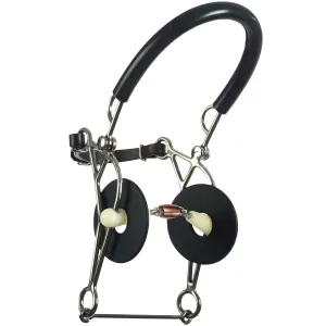 HAPPY MOUTH Double Jointed Copper Roller Hackamore Bit (468556SS)