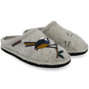 HAFLINGER Songbird Silver Gray Slippers (313094-84)