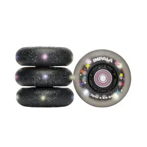 IMPALA Light Up 70mm Inline Wheels, 4-Pack
