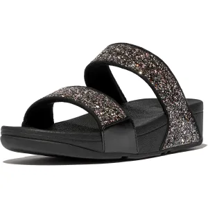 FITFLOP Lulu Multi-Tonal Glitter Slides Sandals (JE5)