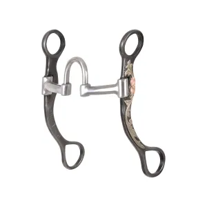 CLASSIC EQUINE Floral Scroll Tool Box Straight Shank Bit with Twisted Wire Port (TBBIT37SS34)