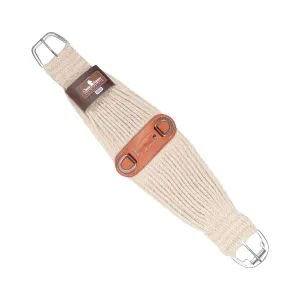 CLASSIC EQUINE 100% Mohair 31 Strand Natural Roper Cinch with Leather Center (CRC100N31)
