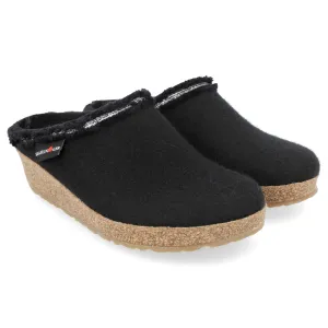 HAFLINGER Unisex Fringe Black Clogs (762017-3)