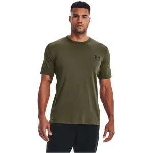 UNDER ARMOUR Men's Left Chest Logo Black/Black Short Sleeve Shirt (1326799-001)