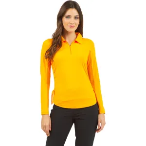 IBKUL Women's Solid Adjustable Length Long Sleeve Polo (48000)