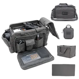 GRITR 4-in-1 Gun Range Bag w/ Tote Bag, Cleaning Mat & Admin Pouch - Colors