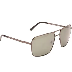 OPTIC NERVE Unisex Dragoon Shiny Gunmetal/Smoke/Silver Mirror Lens Polarized Sunglasses (22605)