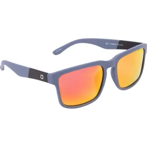 OPTIC NERVE Unisex Mashup XL Sunglasses with Matte Black Frame and Polarized Smoke with Green Mirror Lens (22606)