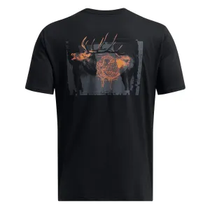UNDER ARMOUR Men's Schematic Elk Black/Castlerock T-Shirt (1386780-001)