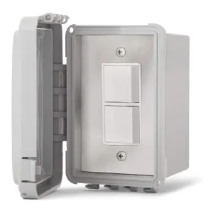 INFRATECH Surface Mount Single/Dual Duplex Switch with Weatherproof Cover For Exposed Exterior and Gang Box
