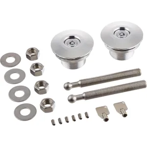 QUIK-LATCH Aluminum Low Profile Locking Quick Release Hood Pin Kit (QL-50L-LP)