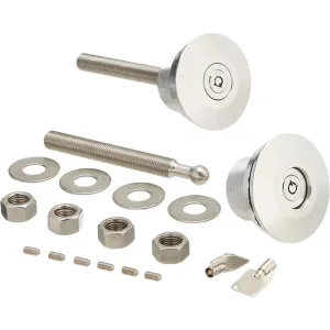 QUIK-LATCH Aluminum Low Profile Locking Quick Release Hood Pin Kit (QL-50L-LP)