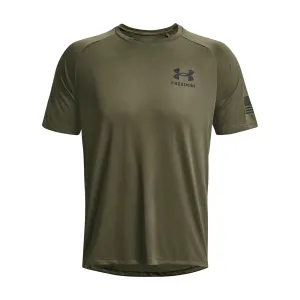 UNDER ARMOUR Men's Tech Freedom Black/Pitch Gray Short Sleeve T-Shirt (1369468-001)