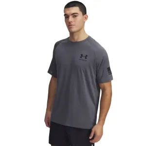 UNDER ARMOUR Men's Tech Freedom Black/Pitch Gray Short Sleeve T-Shirt (1369468-001)