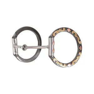 CLASSIC EQUINE Sherry Cervy Diamond D-Ring Bit With Smooth Bar (BBIT3DDR25SS)