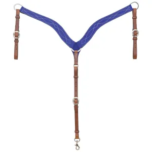 CIRCLE Y Marfa Lights Suede Royal Blue Breast Collar (1070-20-AK)