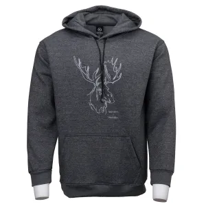 OUTBACK TRADING Unisex Moose Country Charcoal Hoodie (40332-CHR)