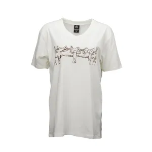 OUTBACK TRADING Women's Saddle Up Tee (40334-WHT)