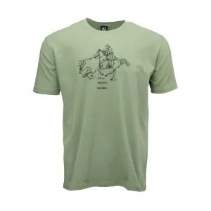 OUTBACK TRADING Unisex Jackalope Jamboree Spring Green Tee (40330-SPG)