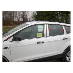 QAA 10-Piece Stainless Steel Pillar Post Trim Fits Ford Escape 2013-2019 (PP53363)