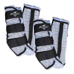 PROFESSIONAL'S CHOICE Fleece Lined 4-Pack Fly Boots (PCFBVP-GRY/BLA)